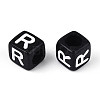Initial Acrylic Horizontal Hole Beads X-OACR-ZX006-35R-2