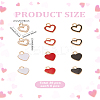 36Pcs 6 Styles Golden Plated Alloy Enamel Charms ENAM-LP0001-02-2