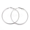 Non-Tarnish 201 Stainless Steel Hoop Earrings X-EJEW-F188-24P-D-1