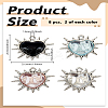 8Pcs 4 Colors Alloy Pendants FIND-LP0005-72P-2