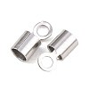 304 Stainless Steel Fold Over Crimp Cord Ends STAS-P434-05D-P-2