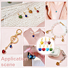 28Pcs 7 Colors Faceted Heart Glass Pendants Decoration HJEW-PH02040-5