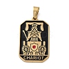 Ion Plating(IP) 304 Stainless Steel Enamel Pendants STAS-Q003-01G-04-1