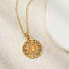 Vintage Brass Pave Cubic Zirconia Hollow Round Religion Virgin Mary Pendant Necklaces for Women LS-EZ3168-1-1