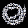 Transparent Electroplate Glass Beads Strands EGLA-TACDZ0005-6mm-03B-3