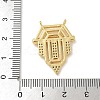 Brass Micro Pave Clear Cubic Zirconia Pendants KK-U046-04G-02-3