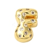 Rack Plating Brass Micro Pave Clear Cubic Zirconia Perdants KK-C067-11G-F-1