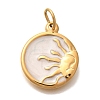 PVD Vacuum Plating 304 Stainless Steel Enamel Pendants STAS-U035-38G-1