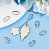 304 Stainless Steel Screw Carabiner Lock Charms STAS-UN0050-89P-2