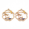 Eco-Friendly Alloy Enamel Pendants LS-ENAM-T011-61-NR-2