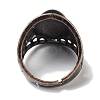 Natural Gemstone Oval Adjustable Rings RJEW-K271-06R-5