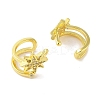 Brass Micro Pave Clear Cubic Zirconia Cuff Earrings for Women EJEW-I305-45G-2