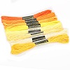 8 Skeins 8 Colors Gradient Color 6-Ply Cotton Embroidery Floss PW-WG66837-04-1