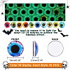 Luminous Eye Printed Glass Cabochons GGLA-PH0001-22A-5