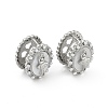 Oval with Ballerina Girl Brass Micro Pave Clear Cubic Zirconia Hoop Earrings for Women EJEW-Q391-36P-2