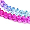 Transparent Painted Glass Beads Strands DGLA-A034-T6mm-A14-3