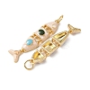 Brass Enamel Pendants KK-C143-44A-G03-2