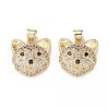 Brass Micro Pave Cubic Zirconia Pendants KK-M240-03-2