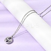 304 Stainless Steel Oval Pendant Necklaces & Bracelets & Stud Earrings Sets SJEW-P008-02P-4