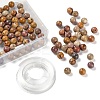 100Pcs 8mm Natural Mookaite Round Beads DIY-LS0002-57-2