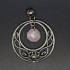 Natural Rose Quartz Faceted Hexagon Pendants PW-WGD21FA-06-1