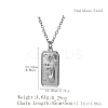Bohemia Vintage Stainless Steel Crystal Rhinestone Tarot Card with Hand Star Moon Pendant Necklaces HG1148-2-2