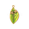 304 Stainless Steel Enamel Pendants STAS-OY014-10G-1