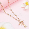 304 Stainless Steel Letter Pendant Necklaces NJEW-LP0001-52A-G-3