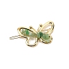 Natural Gemstone & Alloy Alligator Hair Clips PW-WG15709-05-1