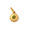 304 Stainless Steel Rhinestone Pendants STAS-M110-30G-2