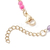 Natural Mixed Gemstone Beaded Link Chain Bracelets BJEW-JB12629-4