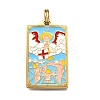 Tarot 304 Stainless Steel Enamel Pendants STAS-M119-07H-G-1
