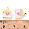 304 Stainless Steel Enamel Charms STAS-T065-54G-02-3