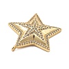 Real 18K Gold Plated Brass Micro Pave Cubic Zirconia Pendants KK-L209-097G-2