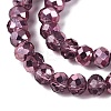 Transparent Electroplate Glass Beads Strands EGLA-Q131-01A-06-3