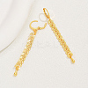 Fashionable Retro Brass Leaf Tassel Hoop Earrings NP2423-2