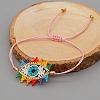 Friendship Evil Eye Loom Pattern Seed Beads Bracelets for Women BJEW-C011-07-1