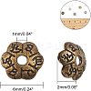 6-Petal Tibetan Style Alloy Flower Bead Caps TIBE-NB0001-08-2