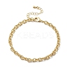 Brass Link Cable Chain Bracelet for Women BJEW-A065-06G-4