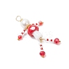 Glass Seed Beaded Mushroom Human Pendants PALLOY-MZ00824-4