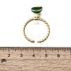 Brass Enamel Open Cuff Rings for Women RJEW-F179-08G-04-3
