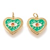 Brass Micro Pave Cubic Zirconia Pendants LS-ZIRC-I044-25G-1