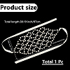 Brass ABS Plastic Pearl Beaded Elastic Headband OHAR-WH20008-02G-2