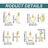 16Pcs 4 Style Brass Pendants Sets KK-BC0011-25-2