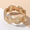 Electrophoresis Iron Cuff Bangles for Women BJEW-M057-02G-4