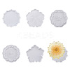 6Pcs 6 Style Silicone Flower Cup Mat Molds Sets DIY-BG0001-21-1