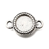 Tibetan Style Alloy Connector Cabochon Settings for Enamel FIND-D042-10A-AS-1