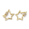 Brass Micro Pave Cubic Zirconia Screw Carabiner Lock Charms ZIRC-G160-13G-2