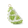 Glass Seed Beaded Fruit Pendants PALLOY-MZ00894-03-3