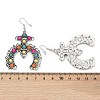 Alloy Synthetic Turquoise Dangle Earrings for Women EJEW-U053-10AS-01-5